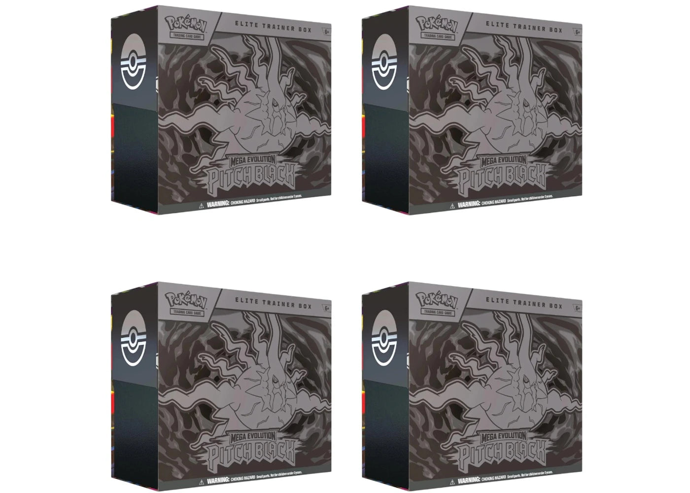 2026 Pokémon Mega Evolution Pitch Black Pokemon Center Elite Trainer Box 4x Lot -1