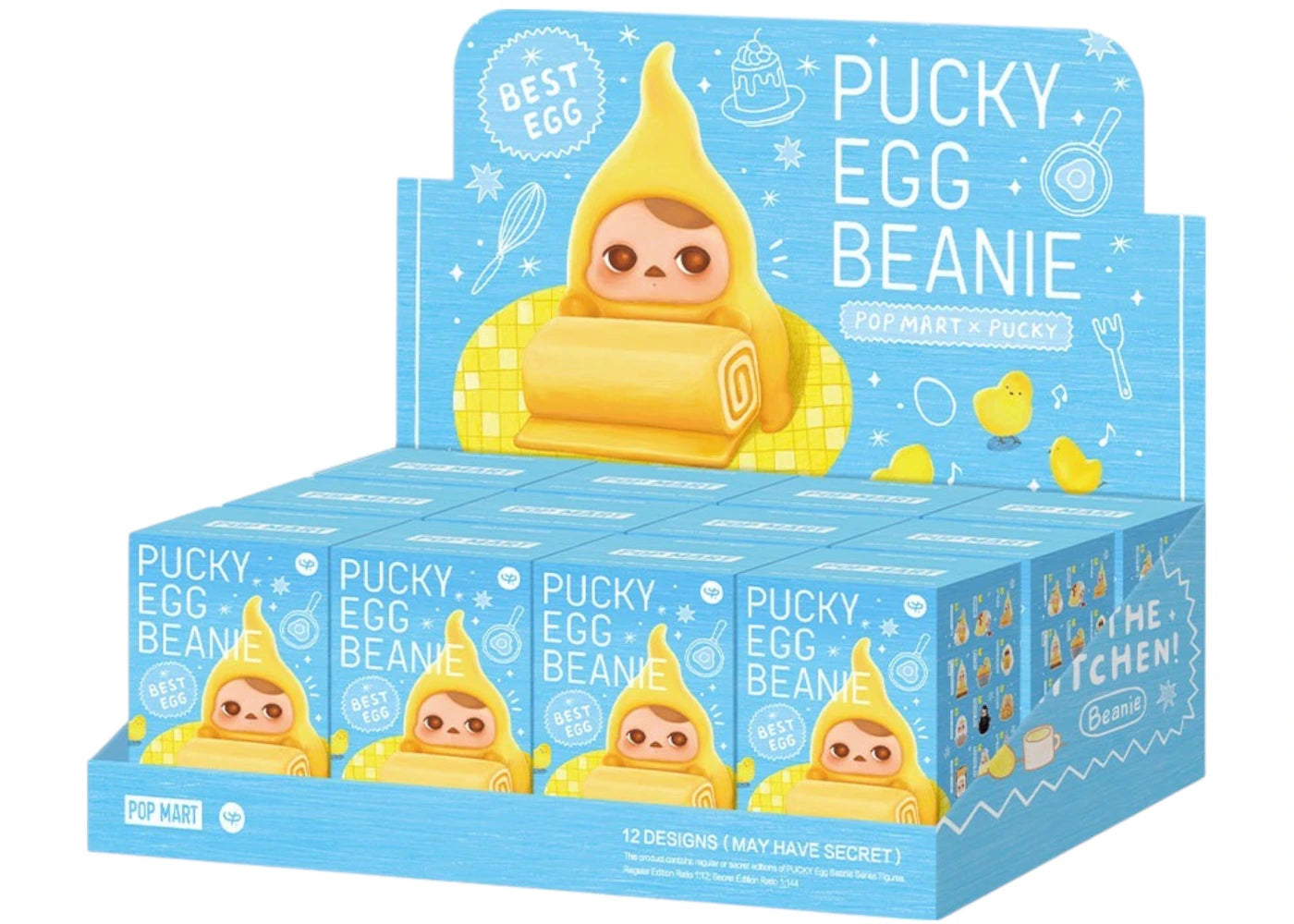 Pop Mart PUCKY Egg Beanie Series Figure Sealed Case (12 Blind Box)-1