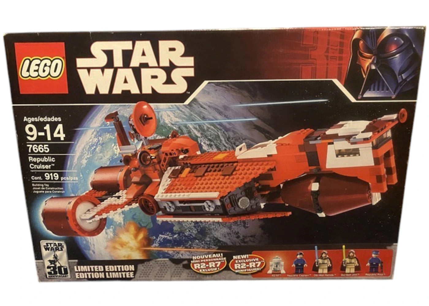 LEGO Star Wars Republic Cruiser Limited Edition with R2-R7 Set 7665 Red -1