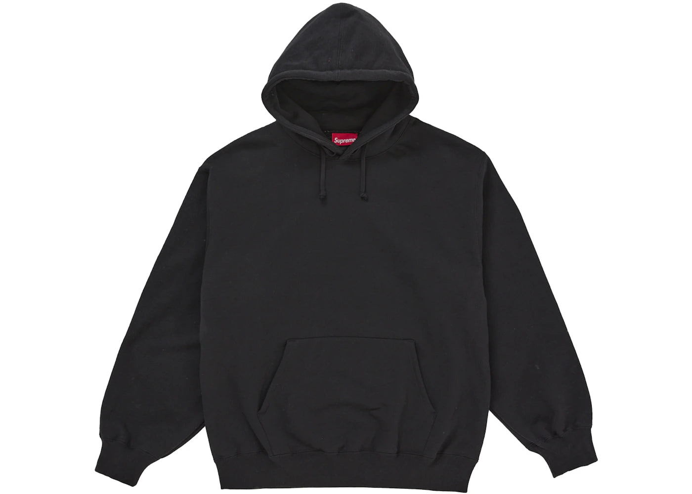 Supreme Satin Appliqué Hooded Sweatshirt (FW25) Black -1