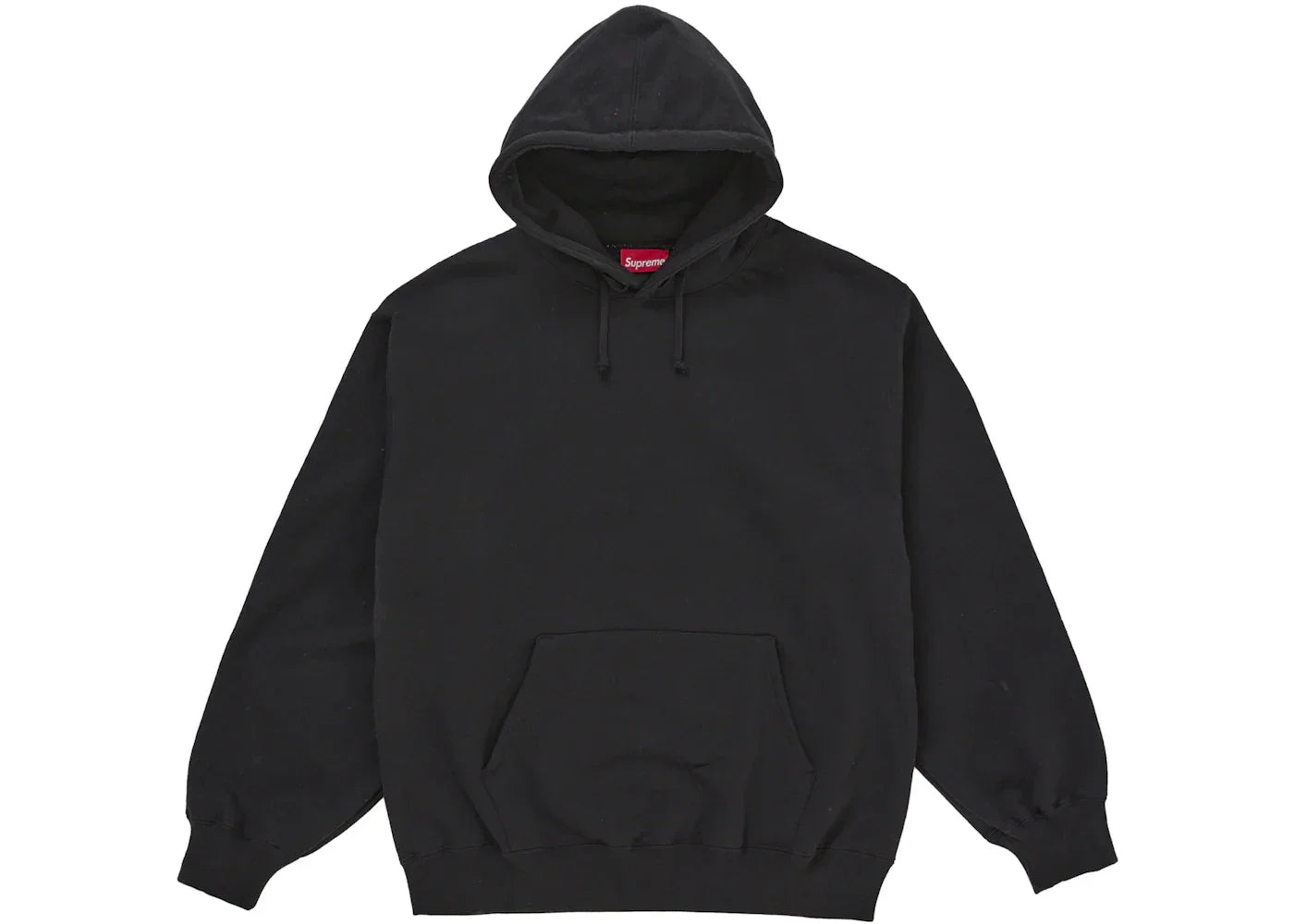 Supreme Satin Appliqué Hooded Sweatshirt (FW25) Black -1