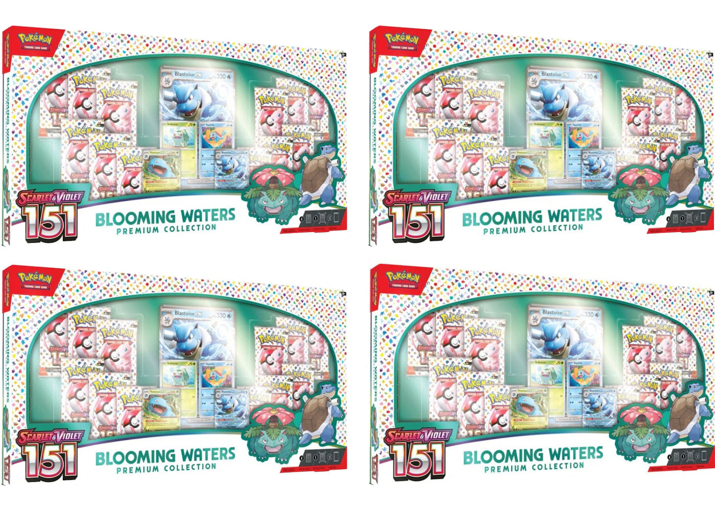 Pokémon Scarlet & Violet 151 Blooming Waters Premium Collection Box 4x Lot -1