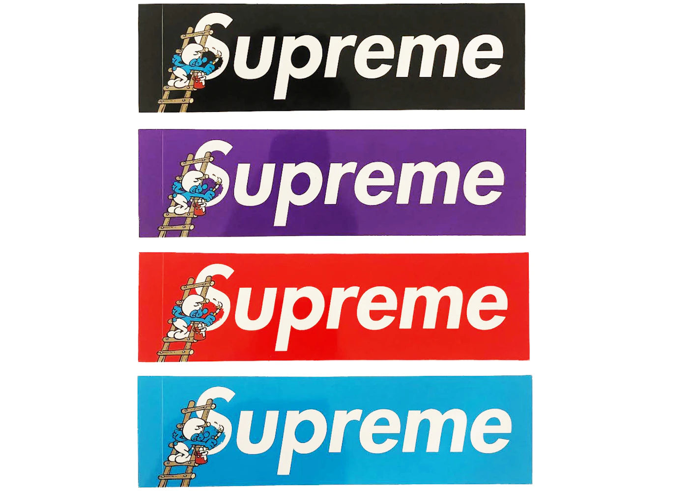 Supreme Smurfs Box Logo Sticker Set -1