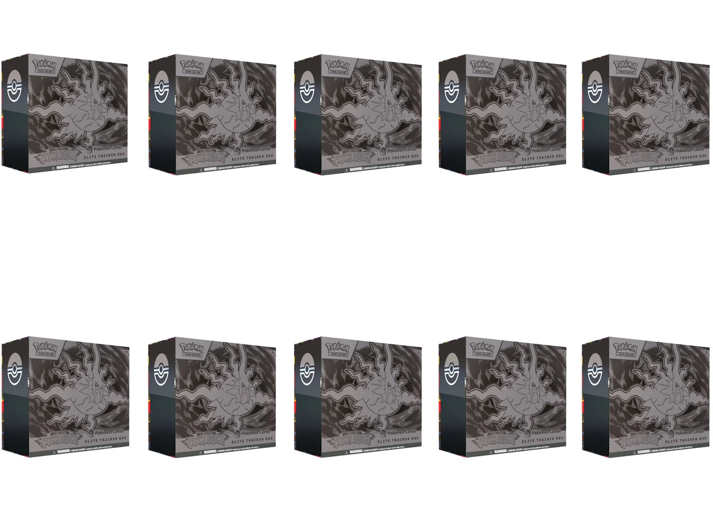 2026 Pokémon Mega Evolution Pitch Black Pokemon Center Elite Trainer Box 10x Lot -1