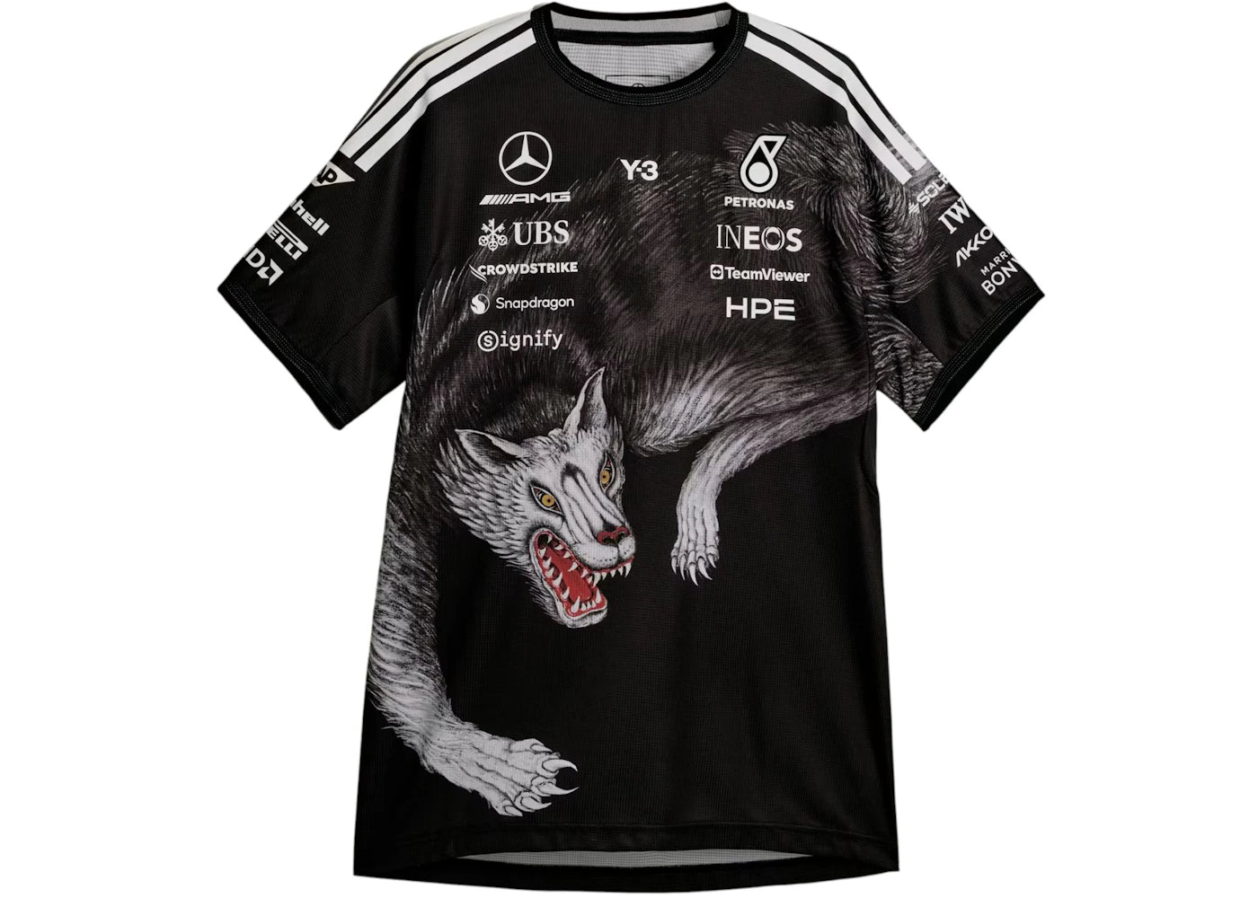 adidas x Y-3 Mercedes Amg Petronas Formula 1 Team Driver Jersey Black -1