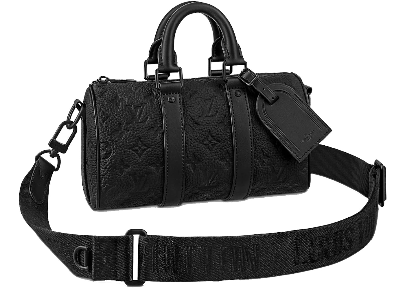 Louis Vuitton Keepall Bandouliere 25 Monogram Embossed Black -1