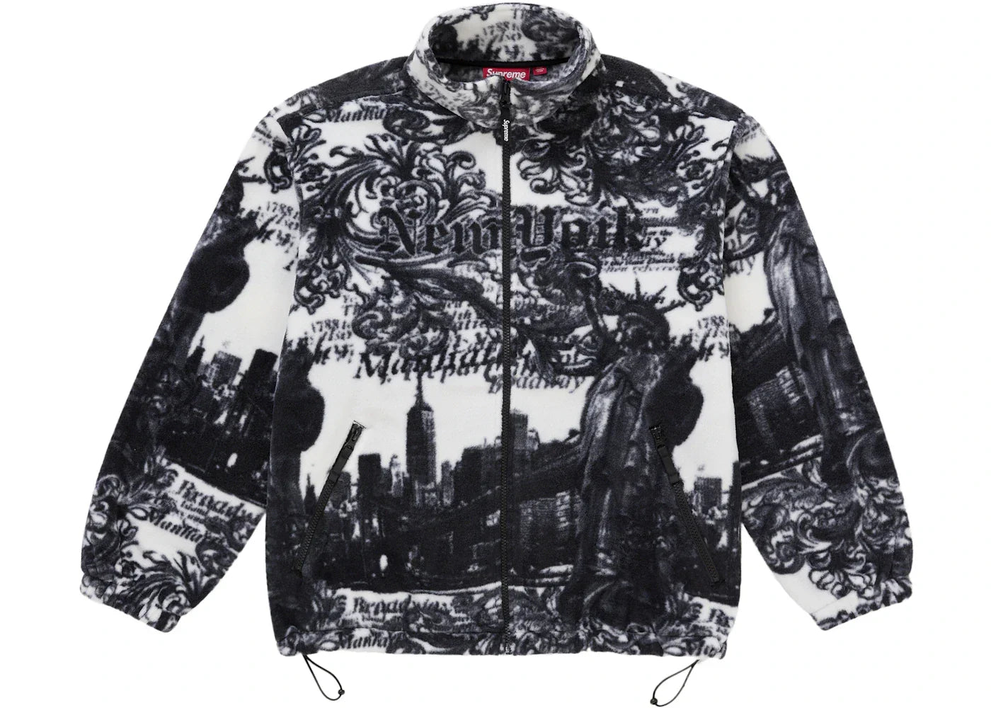 Supreme New York Fleece Jacket White -1