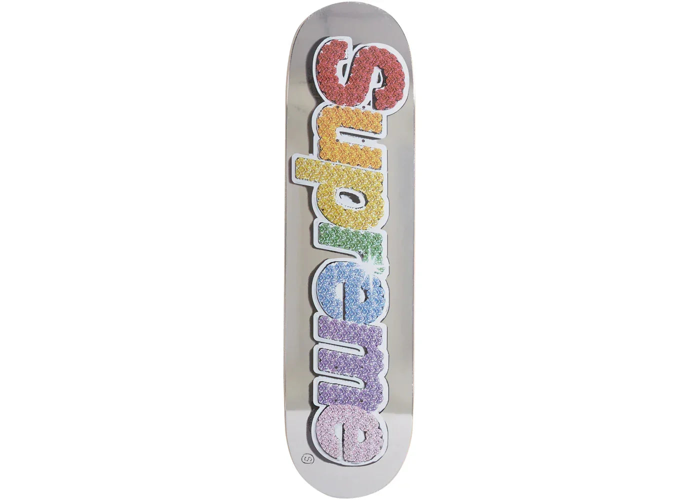 Supreme Bling Box Logo Skateboard Deck Platinum-1