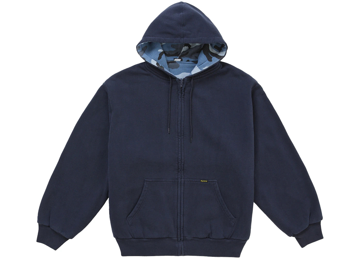 Supreme Reversible Work Zip Up Hooded Sweatshirt Navy -1