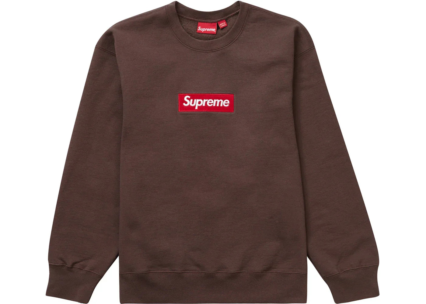 Supreme Box Logo Crewneck (FW22) Brown -1