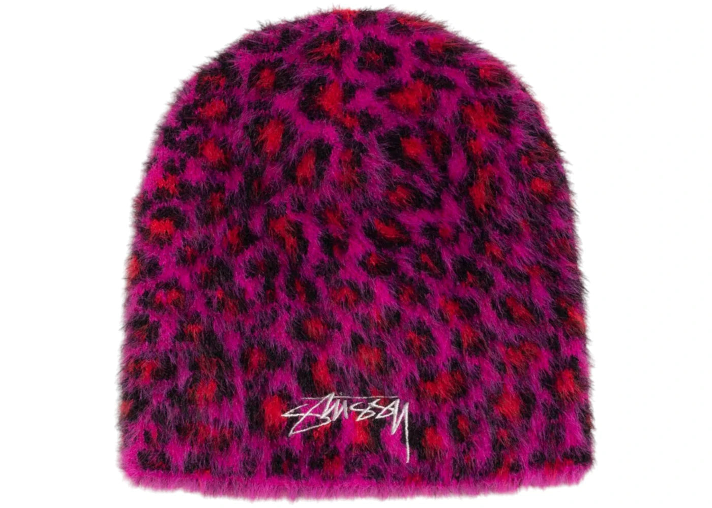 Stussy Leopard Skullcap Beanie Pink -1