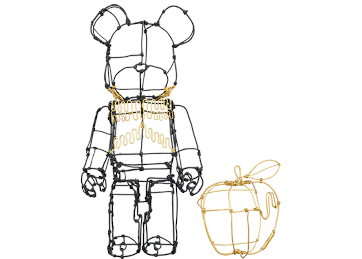 Bearbrick HAyU Wire with Apple 400% Set -1