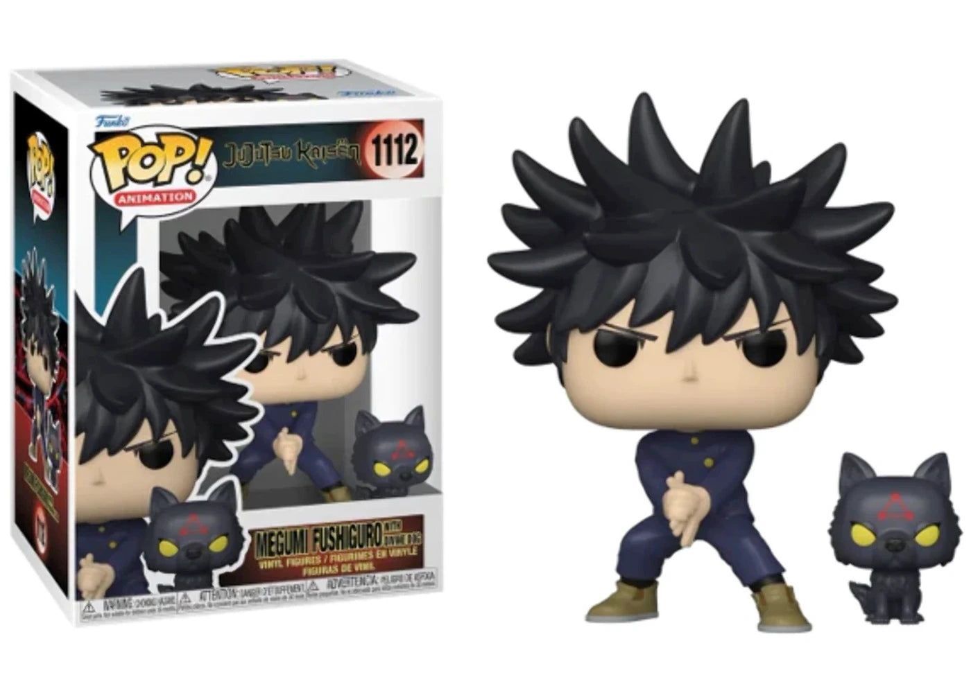Funko Pop! Animation: Jujutsu Kaisen Megumi Fushiguro w/ Divine Dog Figure #1112 -1