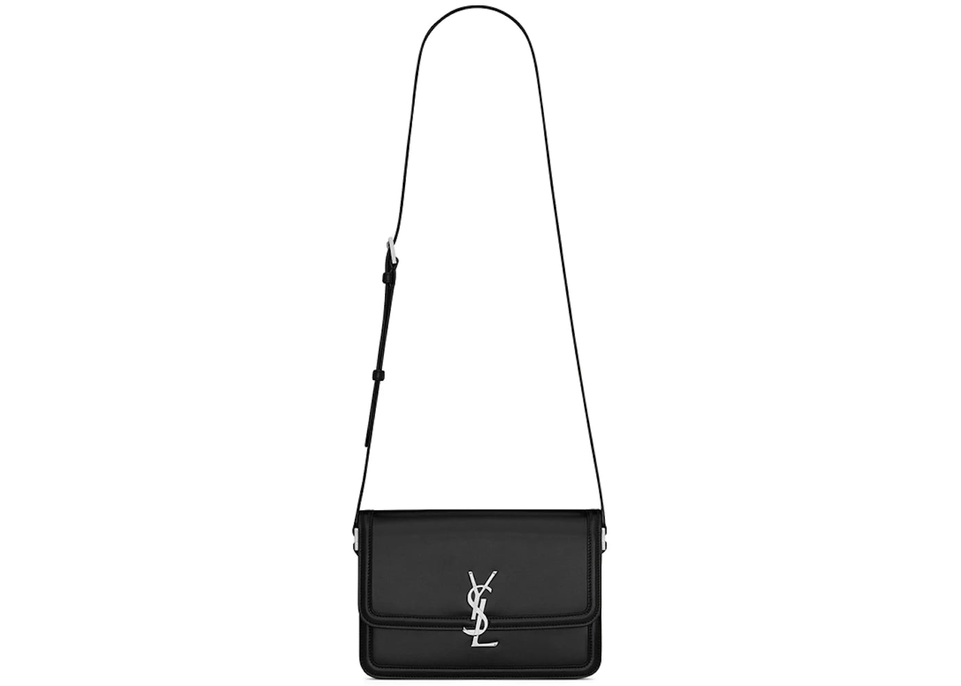 Saint Laurent Solferino Medium Satchel In Smooth Leather Black -1