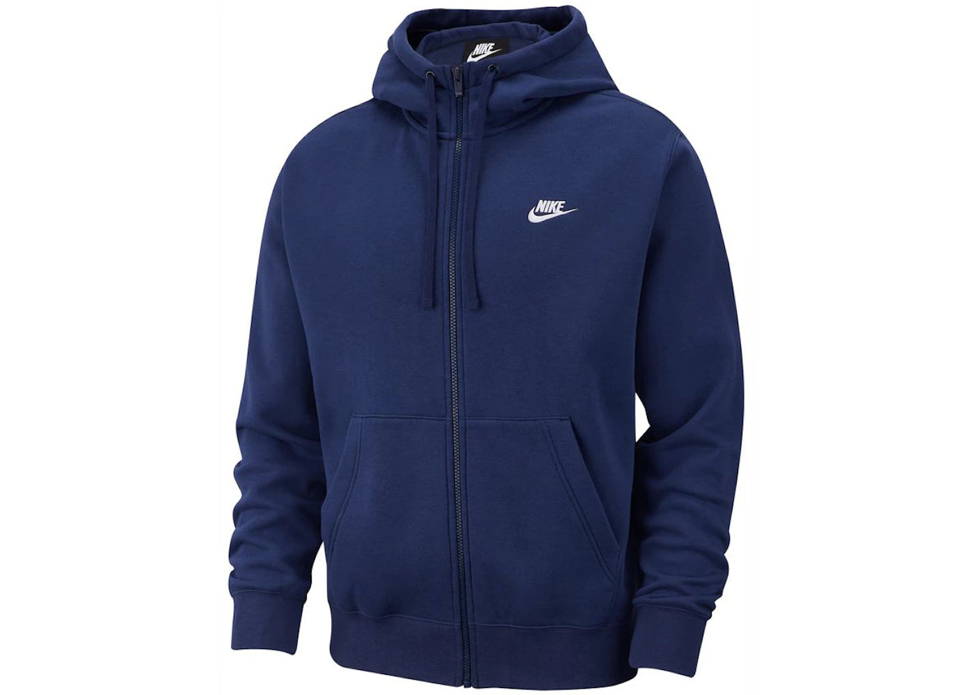Nike Sportswear Club Fleece Full-Zip Hoodie Midnight Navy/Midnight Navy/White -1