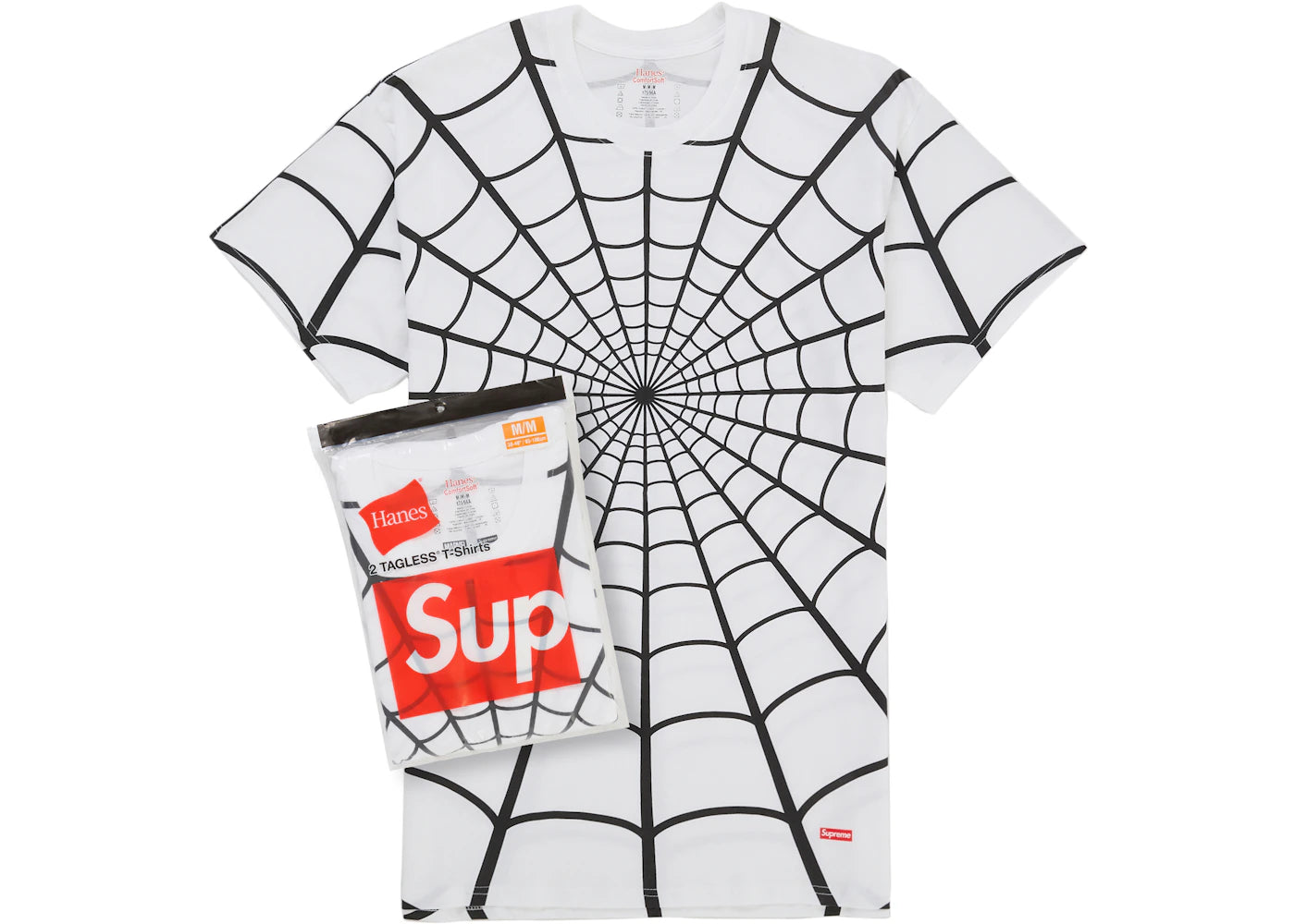 Supreme Hanes Spider-Man Tagless Tees (2 Pack) White -1