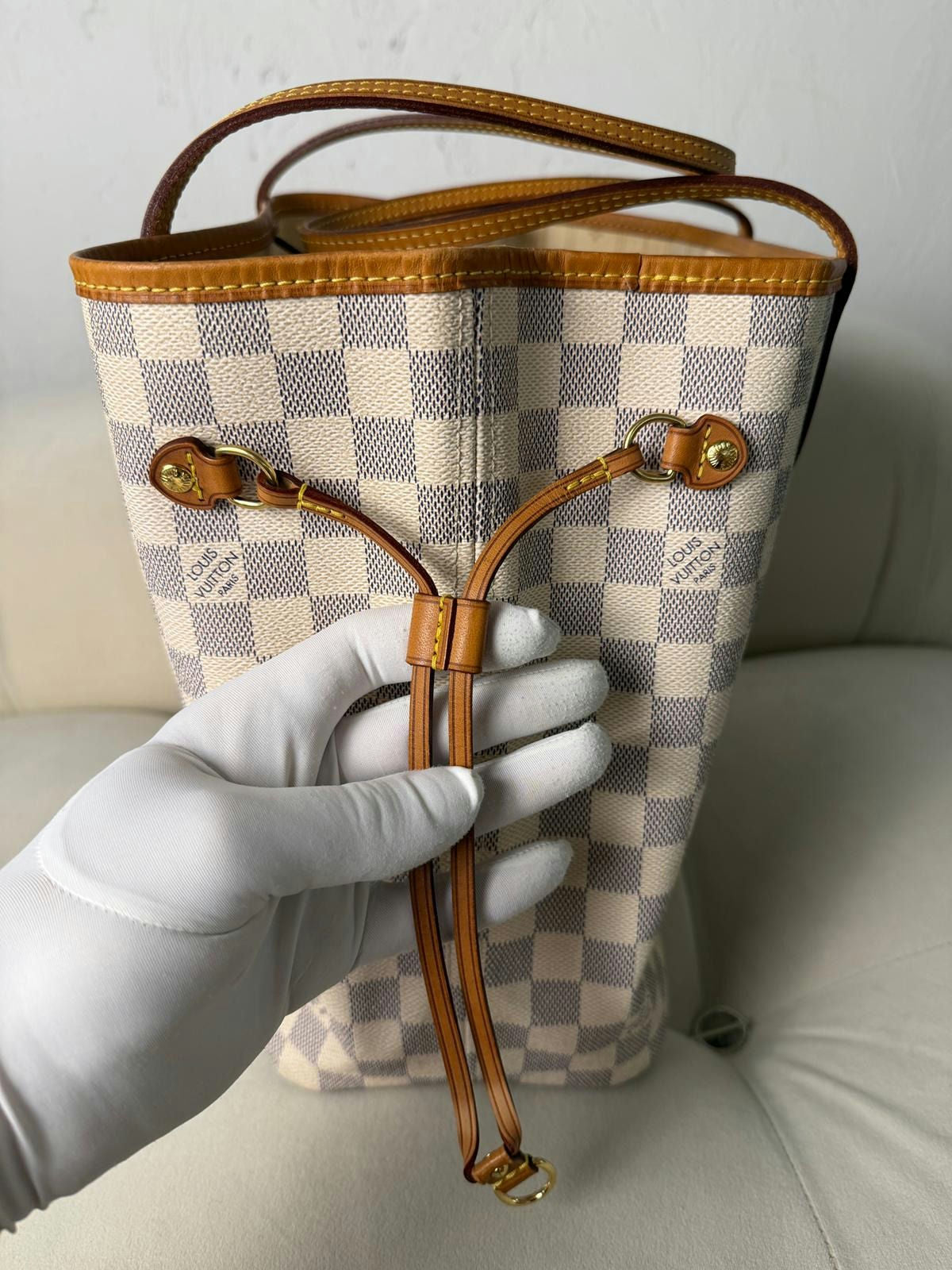 Louis Vuitton Neverfull Damier Blanc-Detail