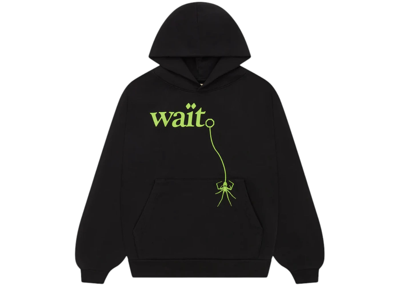 Sp5der Wait Hoodie Black -1