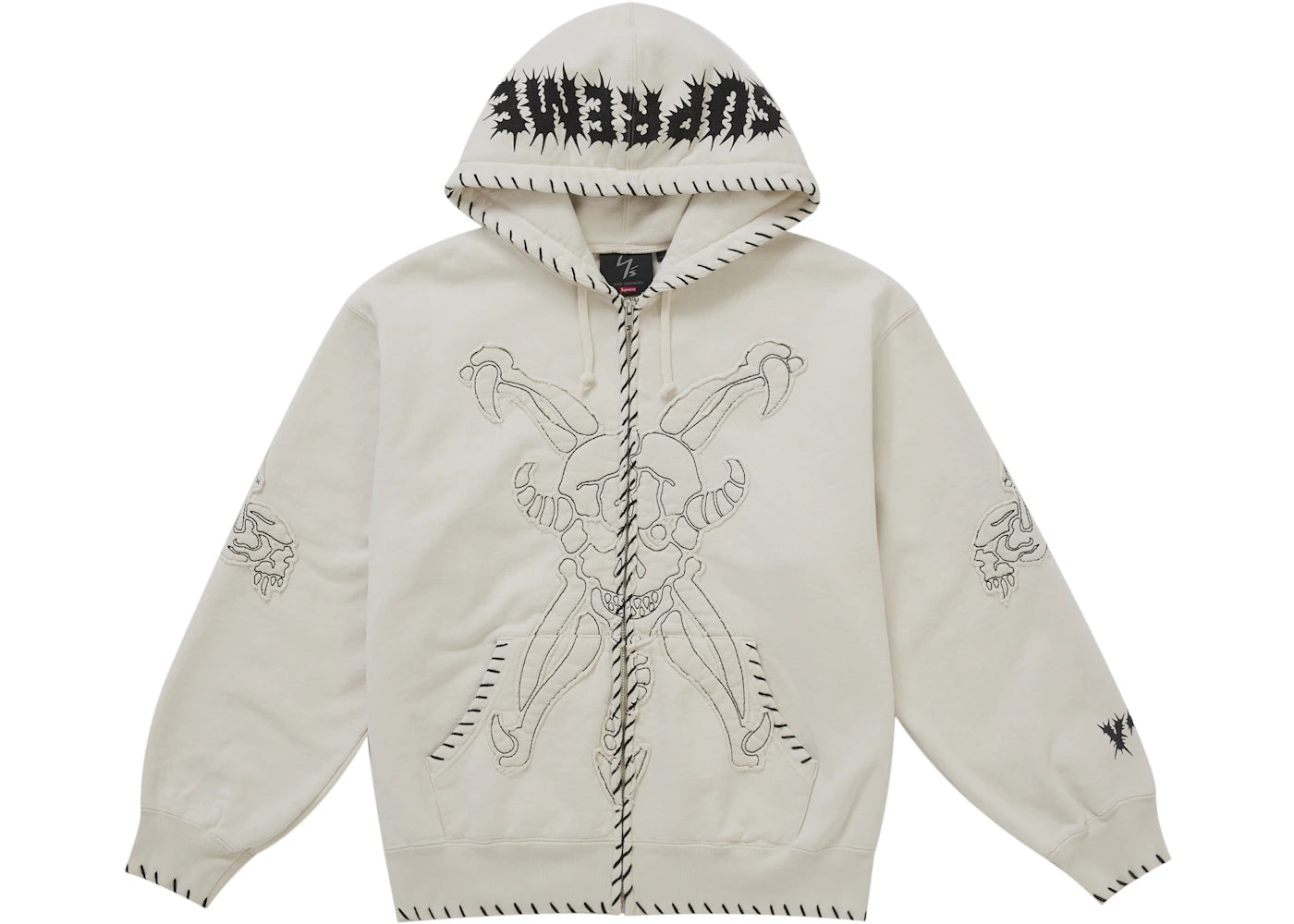 Supreme Y's by Yohji Yamamoto Zip Up Hooded Sweatshirt Natural -1