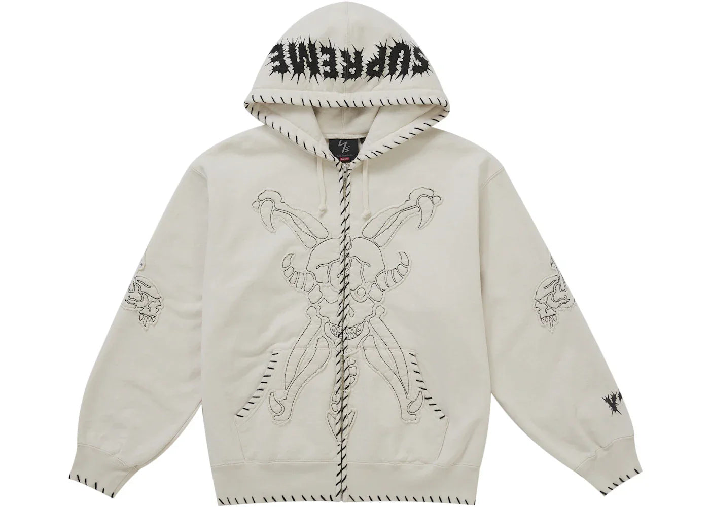 Supreme Y's by Yohji Yamamoto Zip Up Hooded Sweatshirt Natural -1