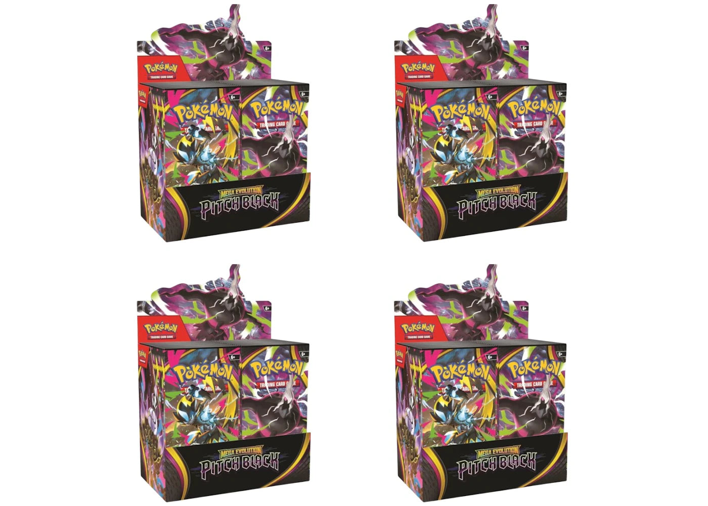 2026 Pokémon Mega Evolution Pitch Black Booster Box 4x Lot -1