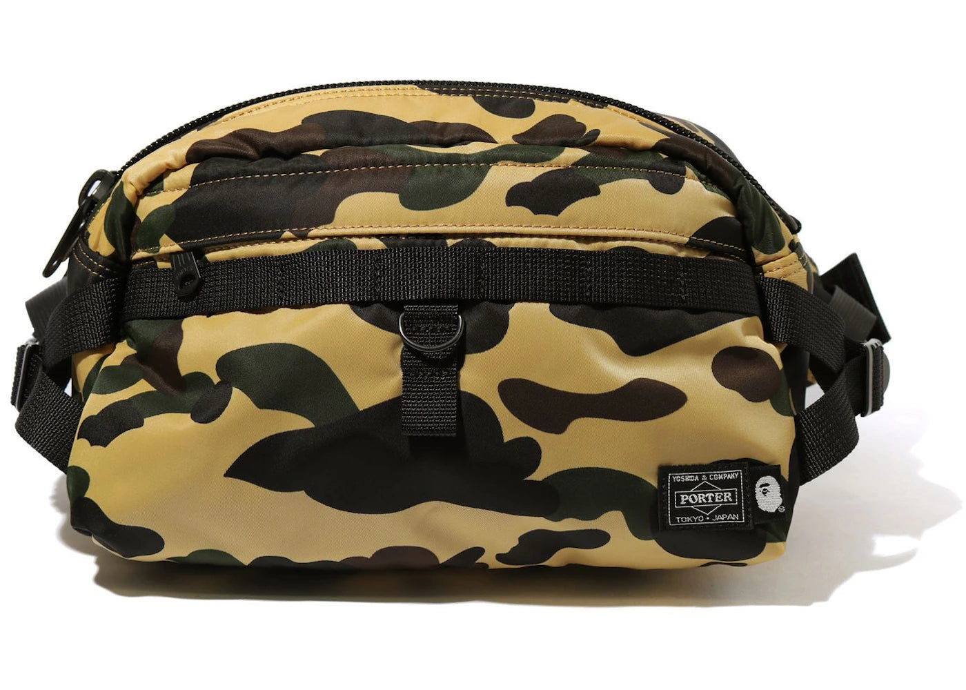 BAPE x Porter 1st Camo Waist Bag Yellow -1