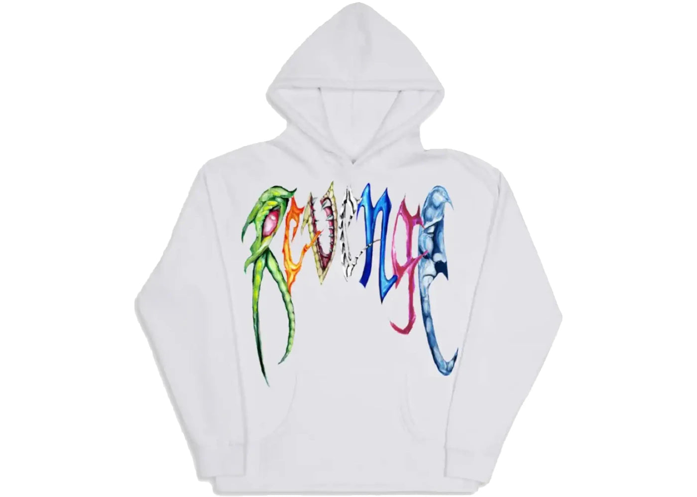 Revenge Trippie Arch Logo Hoodie White -1
