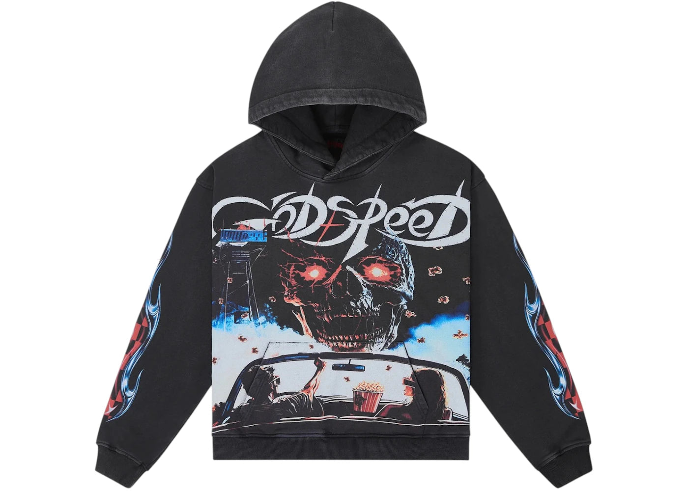 Godspeed Drive In Hoodie Black Wash -1