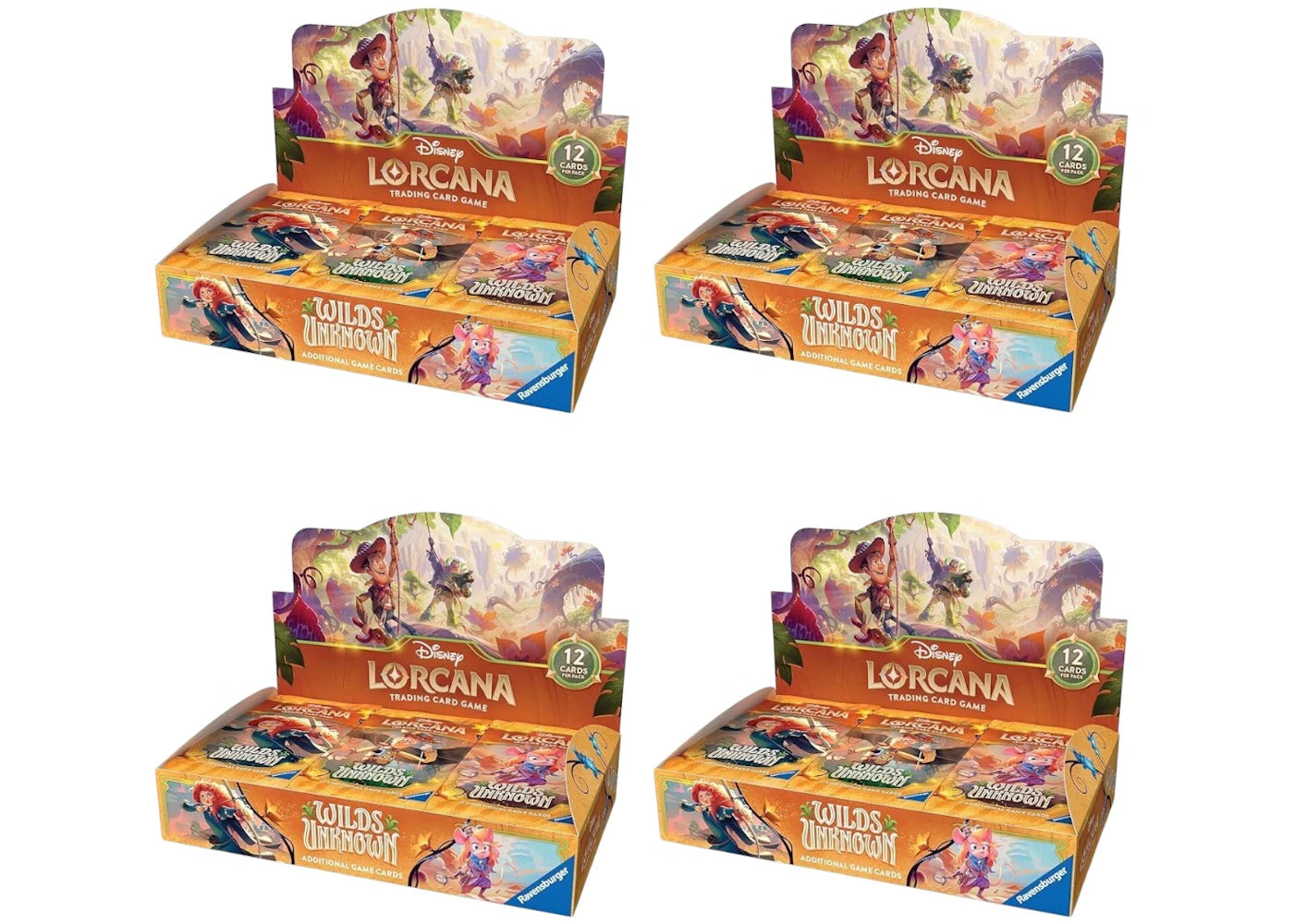 2026 Disney Lorcana Ravensburger Wilds Unknown Booster Box Sealed Case-4 Boxes -1