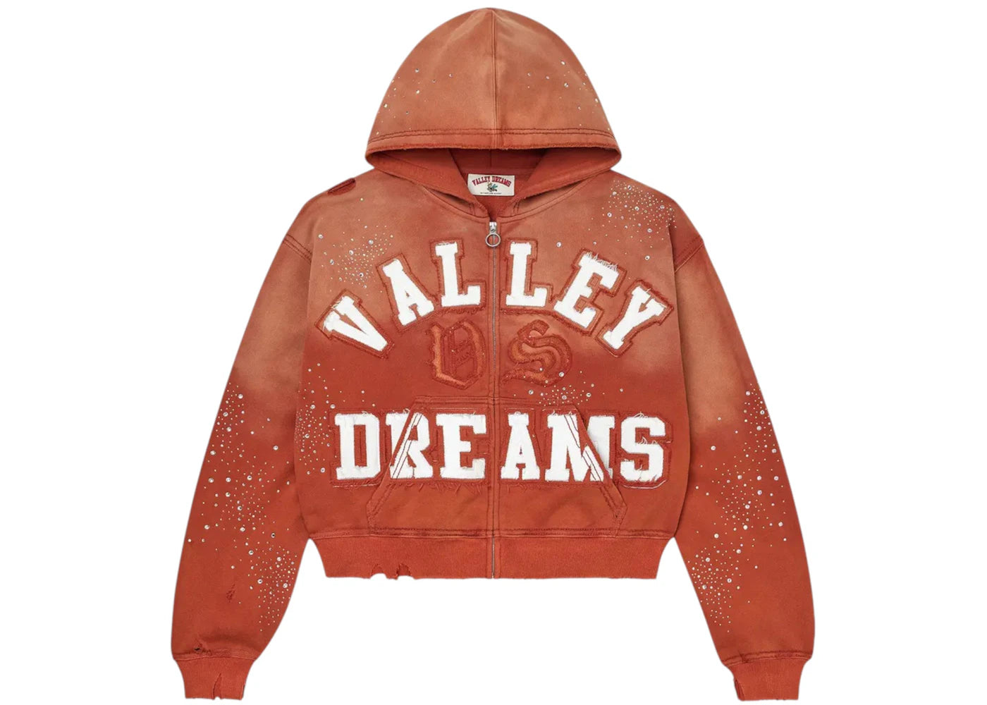 Vale Forever Classico Zip Up Hoodie Orange -1