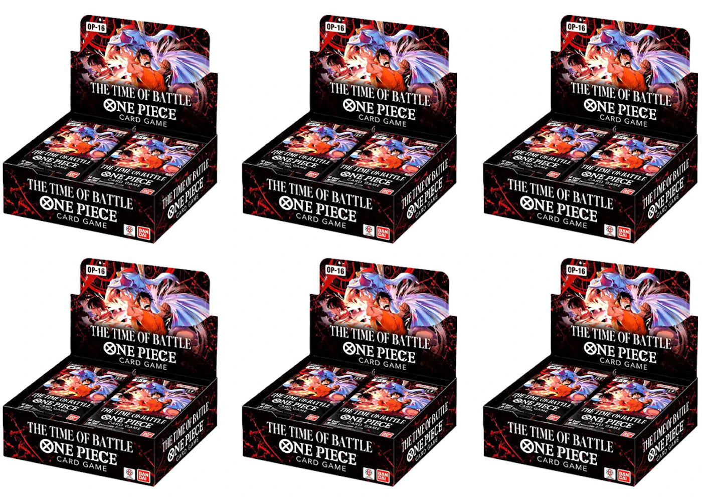 2026 Bandai One Piece The Time Of Battle (OP-16) Booster Box 6x Lot -1