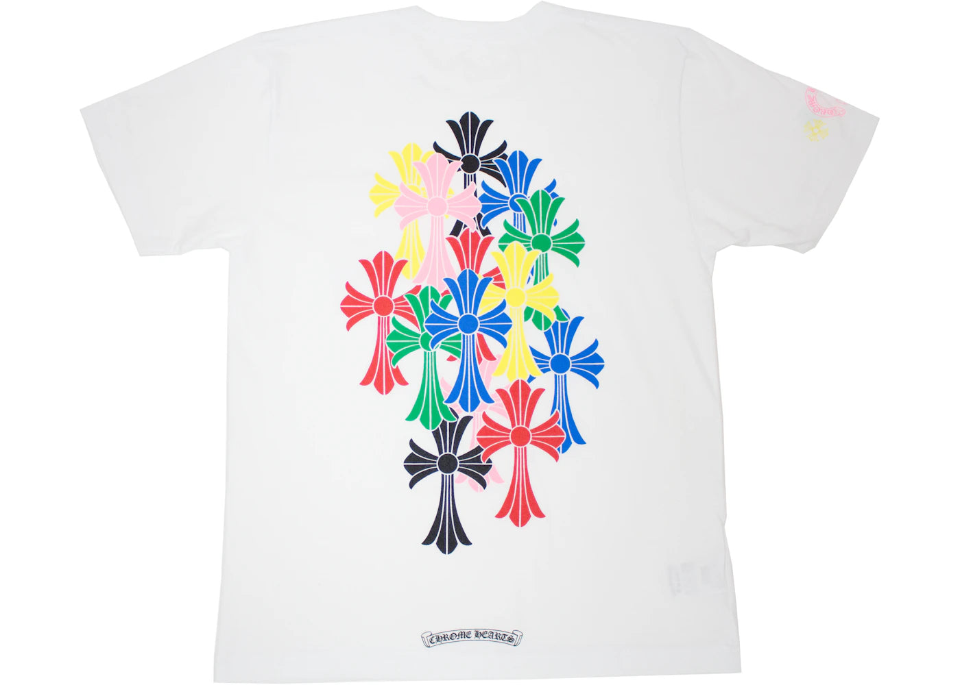 Chrome Hearts Multi Color Cross Cemetery T-shirt White -1