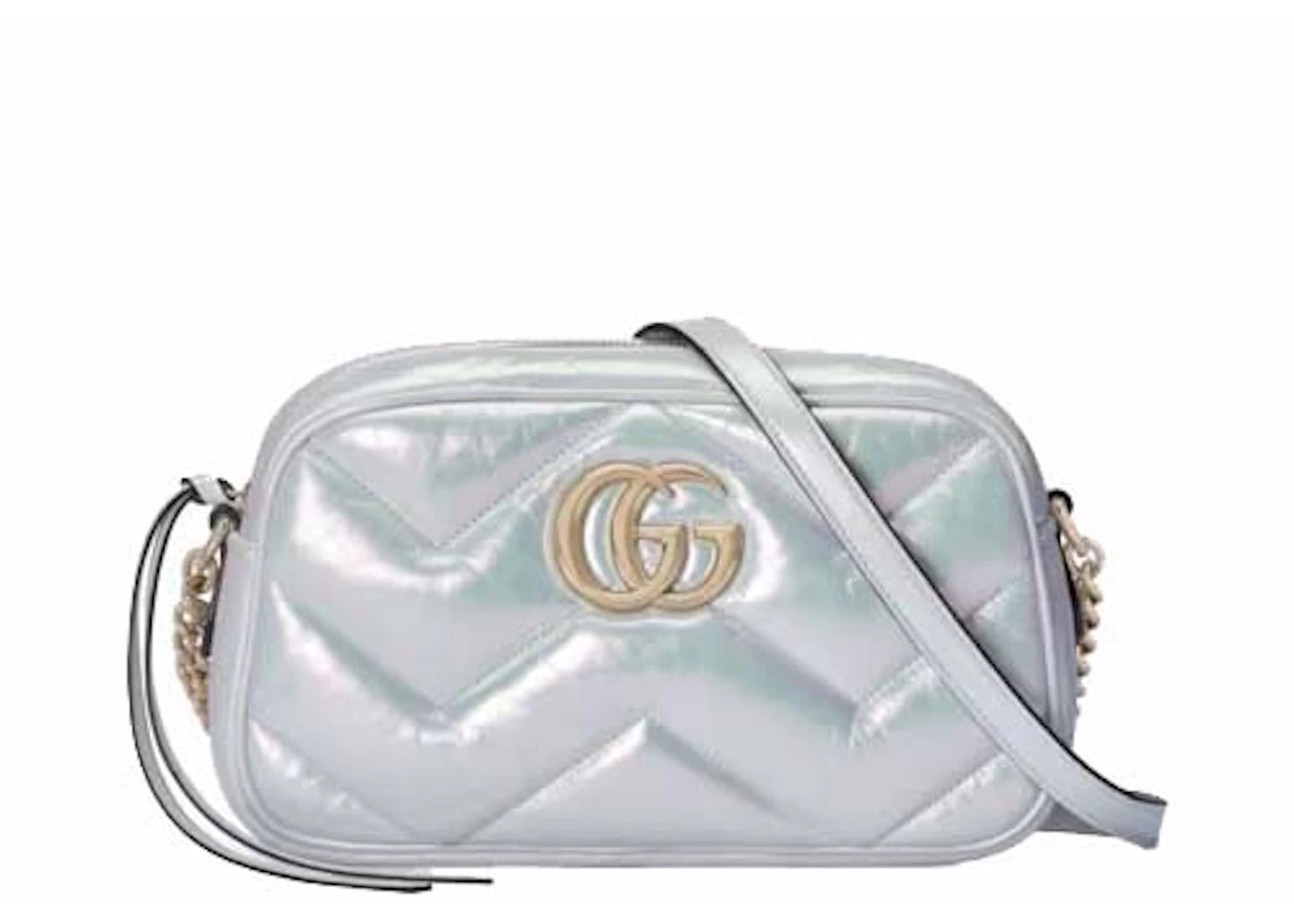 Gucci GG Marmont Small Camera Shoulder Bag Green Iridescent -1