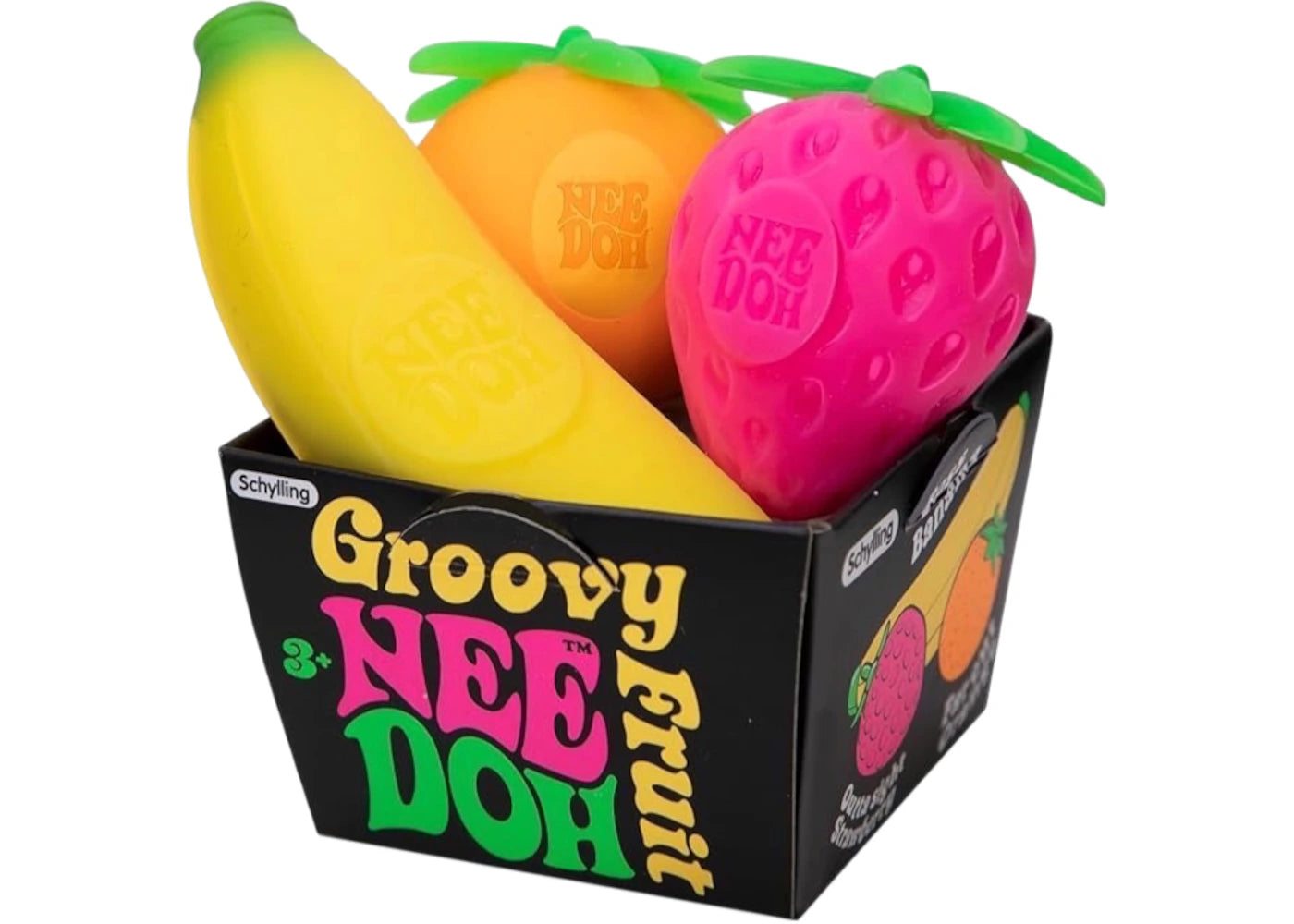 NeeDoh Groovy Fruit Squishy Fidget Toy Multicolor -1