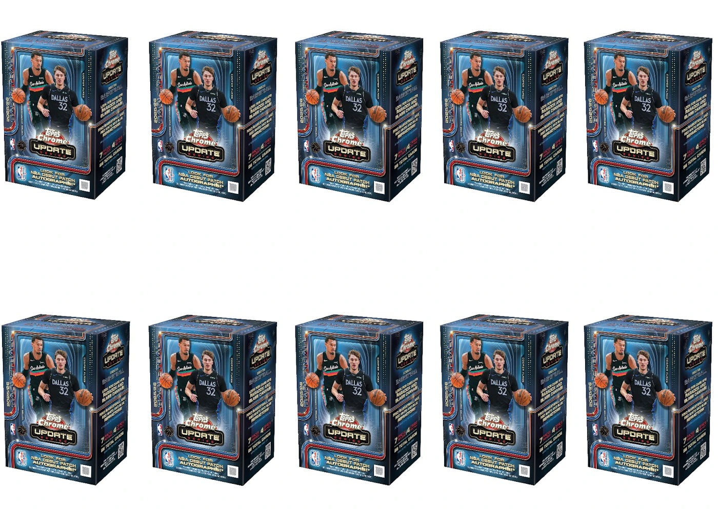 2025-26 Topps Chrome Updates Basketball Value Box 10x Lot -1