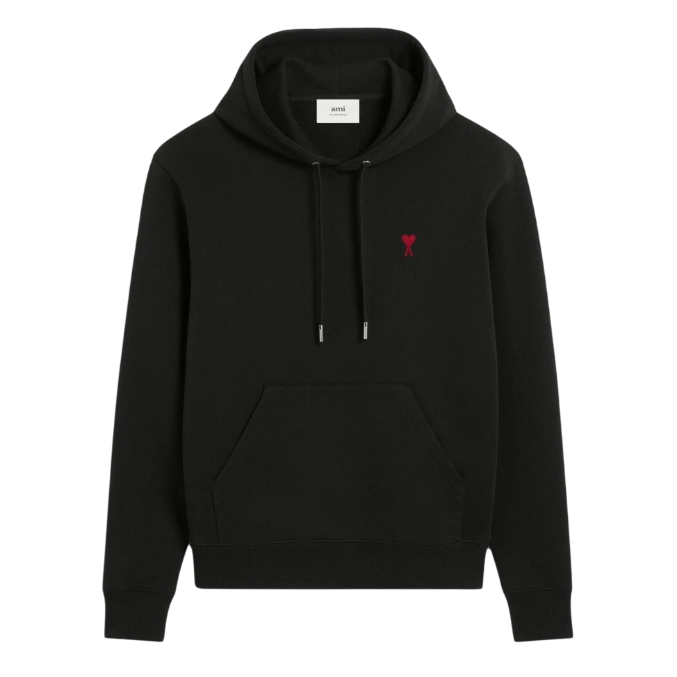 Hoodie Noir Ami de Coeur en Coton -1