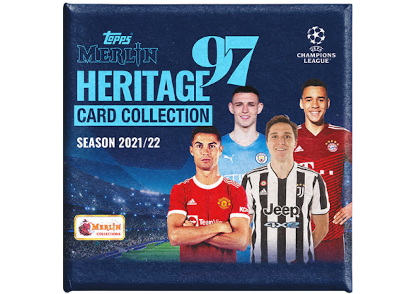 2021-22 Topps Merlin 97 Heritage UEFA Champions League Soccer Hobby Box -1