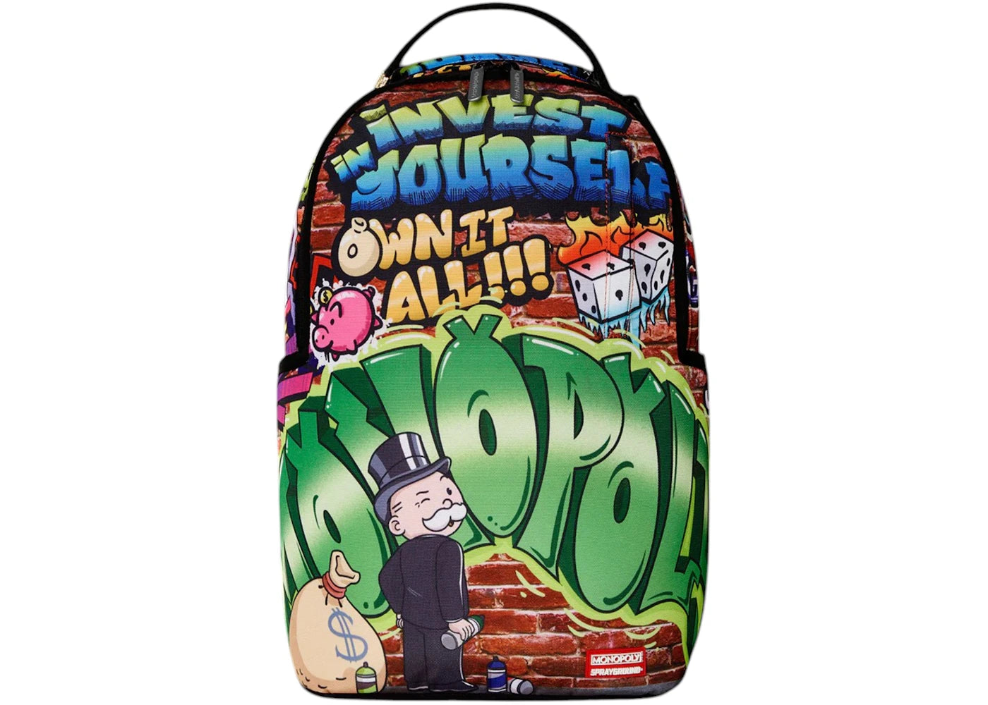 Sprayground Monopoly Graffiti Gold Rush DLXR Backpack Multicolor -1