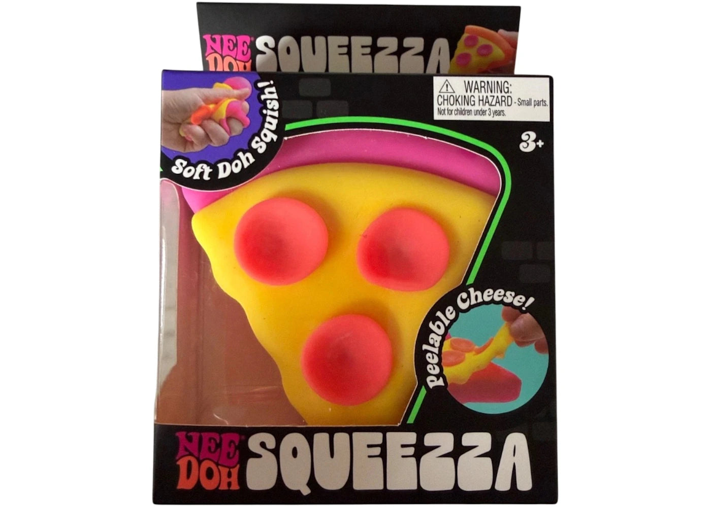 NeeDoh Squeezza Pizza (Pink Crust) Squishy Fidget Toy Pink -1