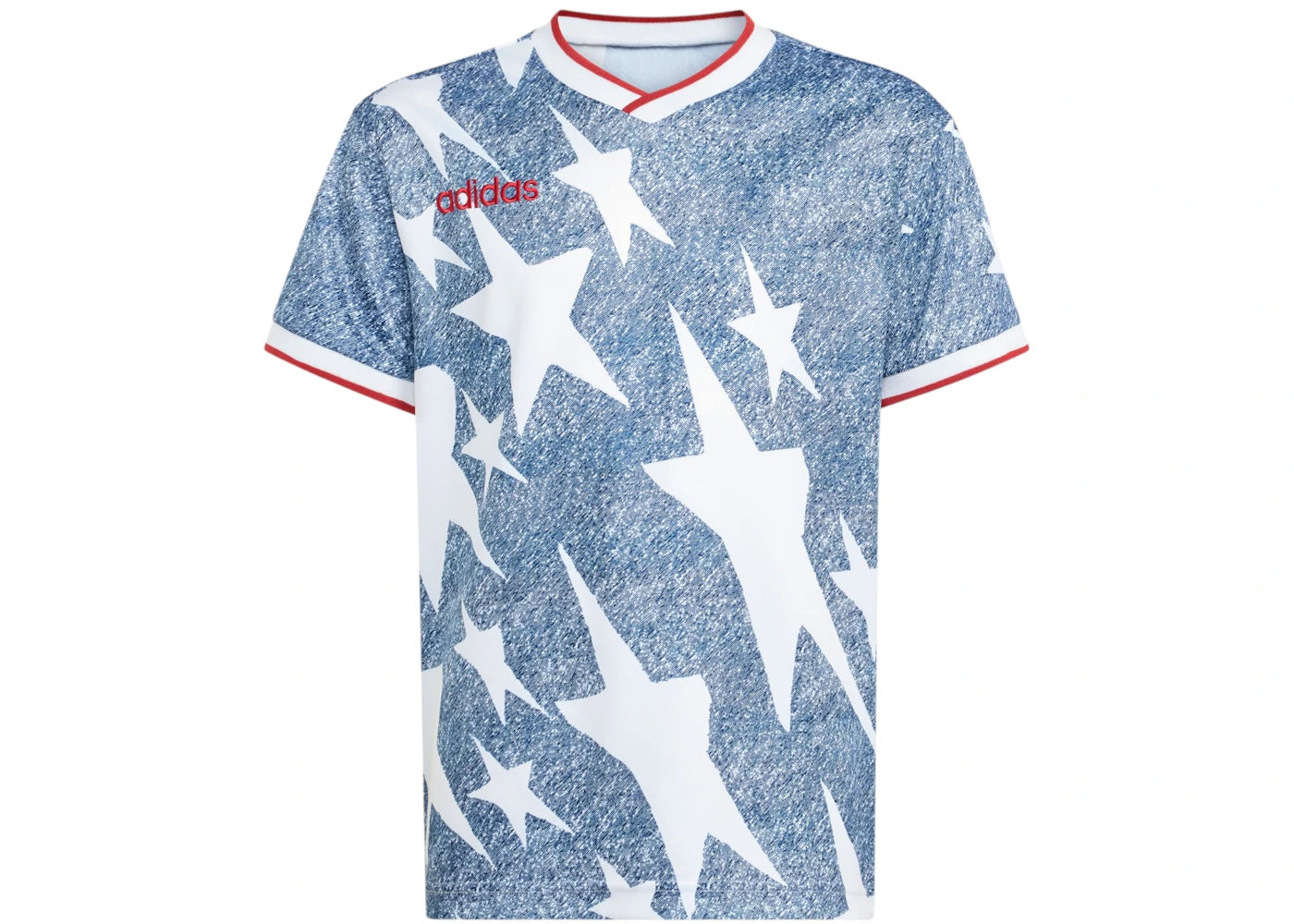 adidas Denim Graphic Jersey White Dark Blue -1
