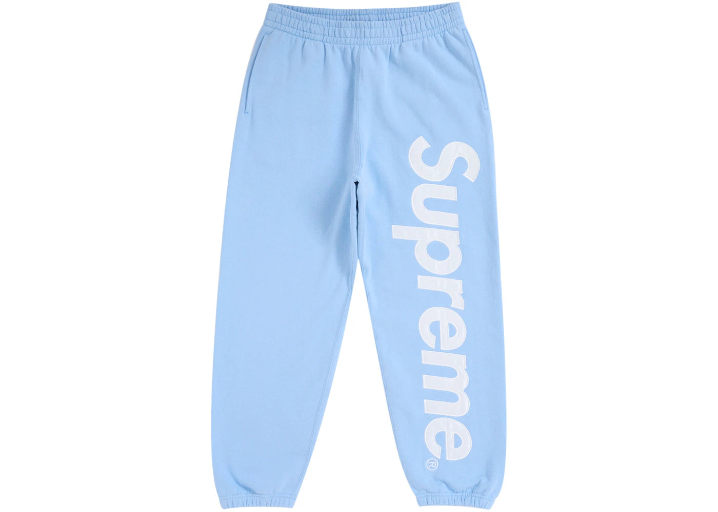 Supreme Satin Applique Sweatpant FW24 Light Blue -1