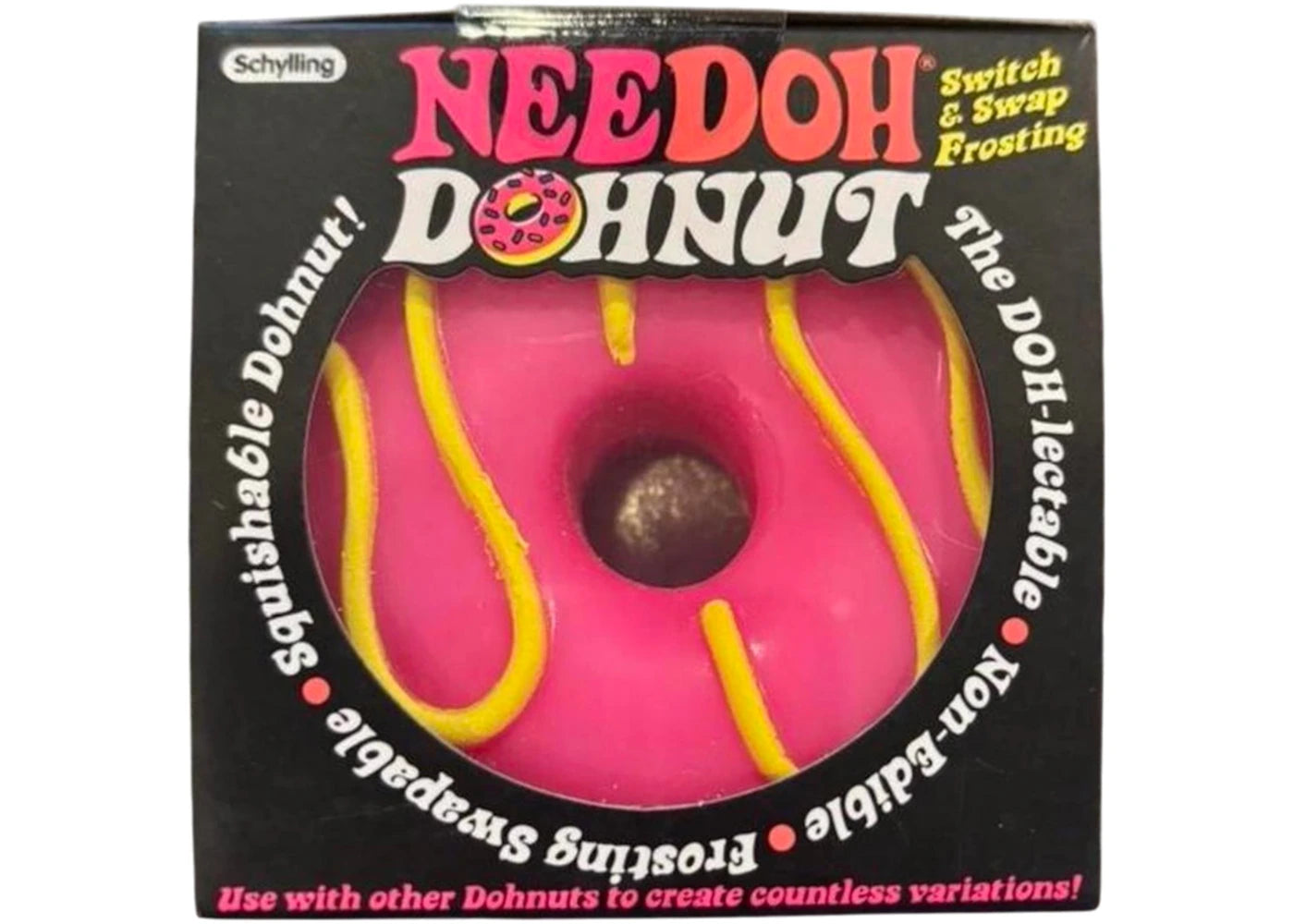 NeeDoh Dohnuts Squishy Fidget Toy Pink -1