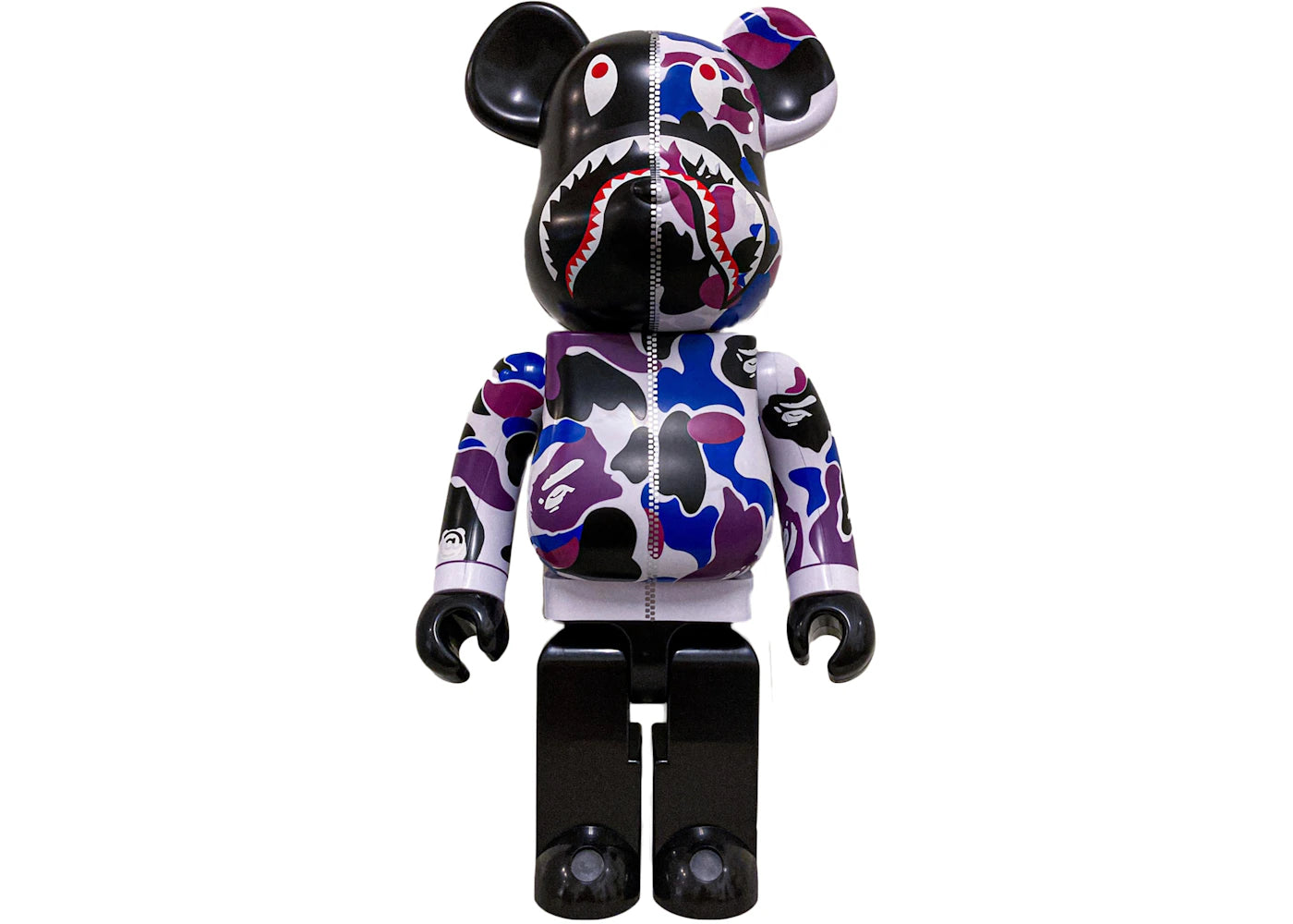 Bearbrick x Bape Shark Hong Kong 15th Anniversary 1000% Purple Camo -1