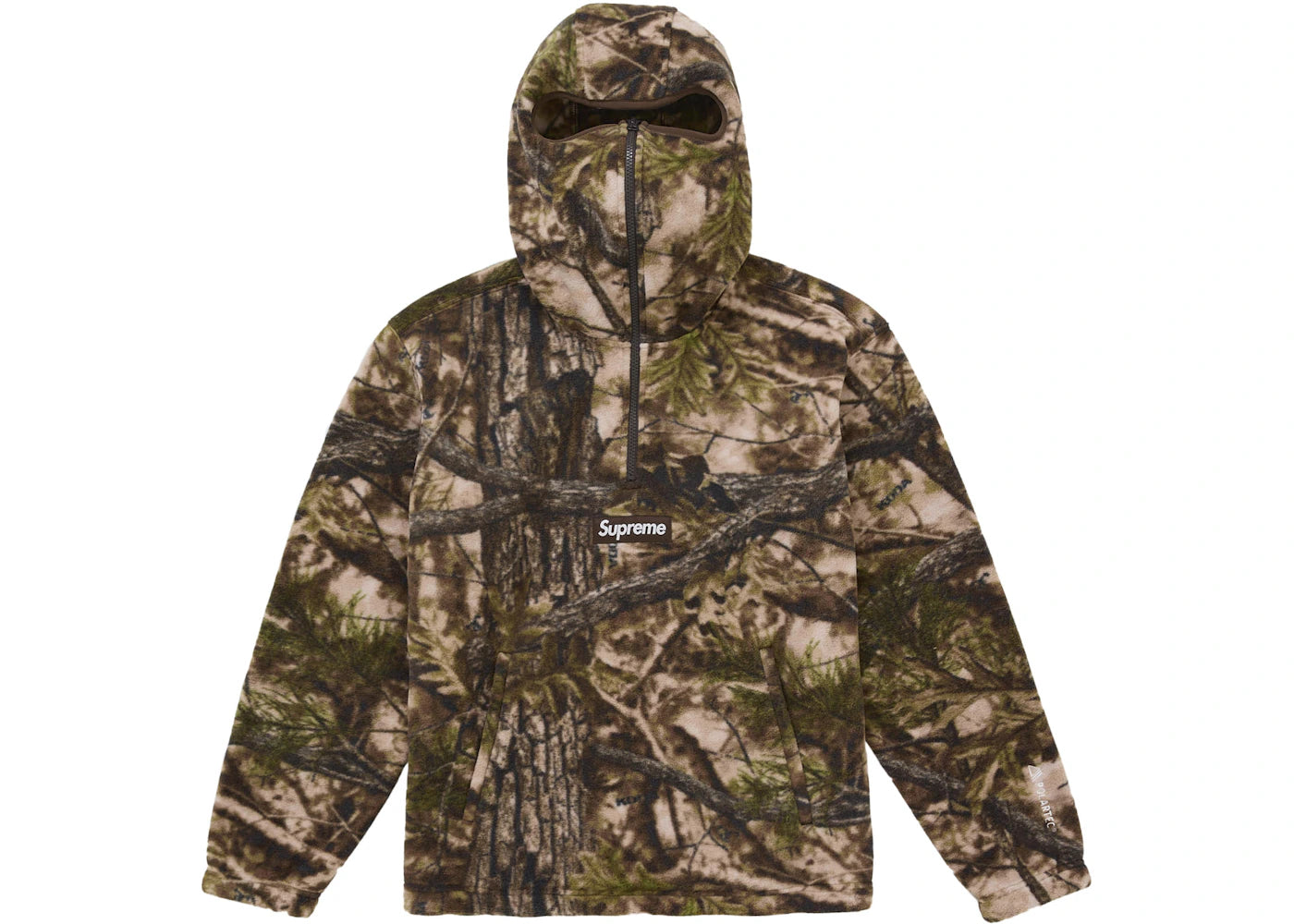 Supreme Polartec Face Mask Half Zip Hooded Sweatshirt Realtree AP Camo -1