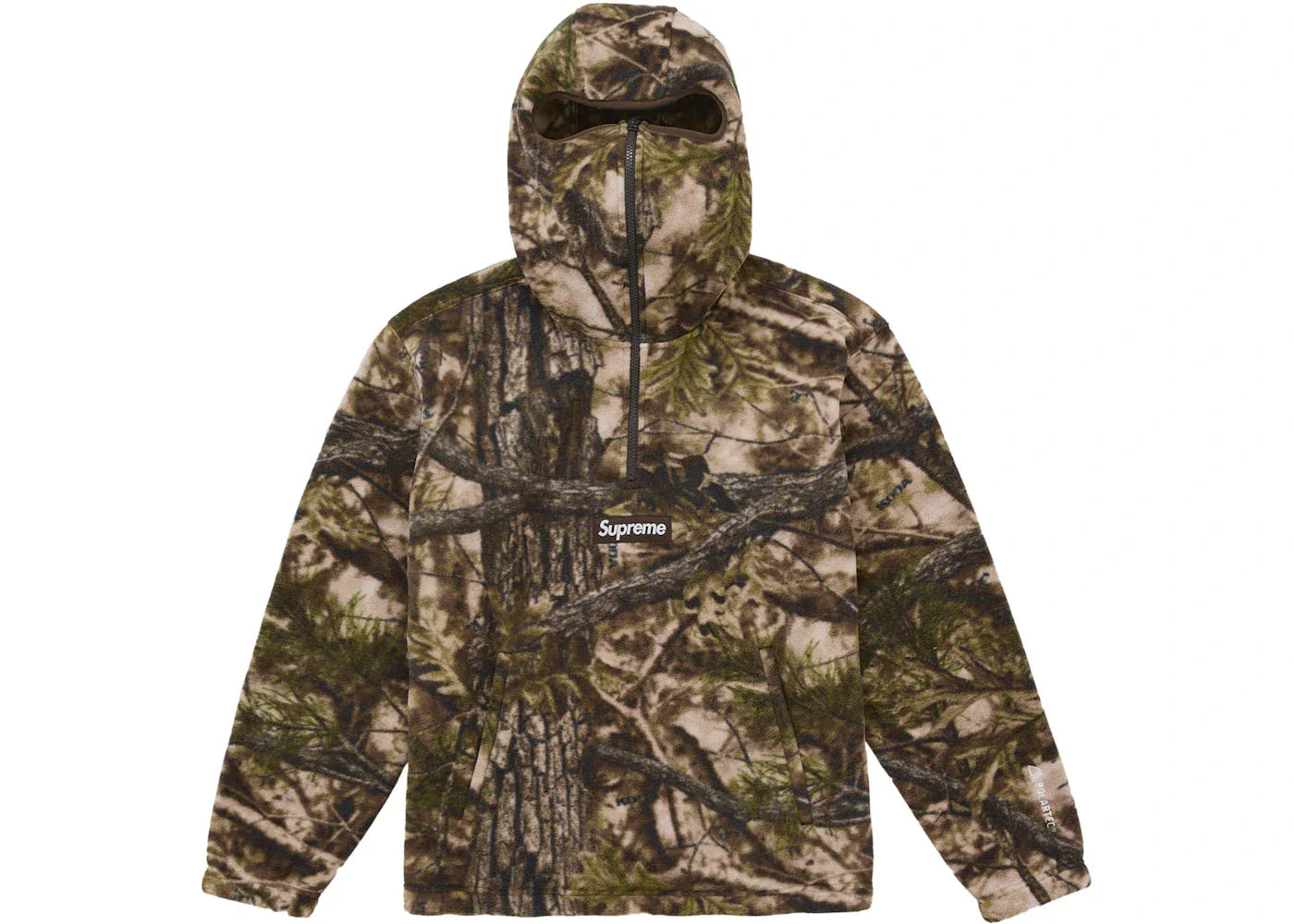 Supreme Polartec Face Mask Half Zip Hooded Sweatshirt Realtree AP Camo -1