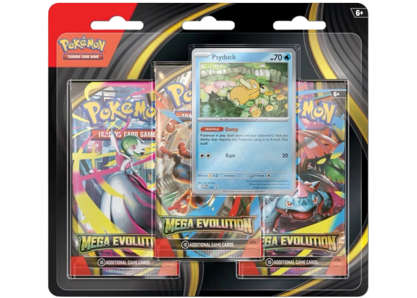 2025 Pokémon Mega Evolution 3-Pack Blister Pack (Psyduck) -1