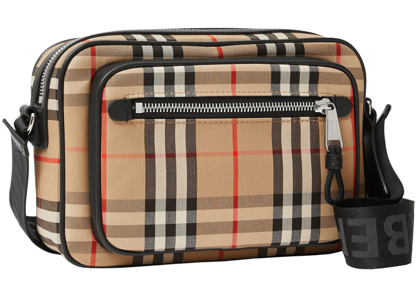 Burberry Vintage Check and Leather Crossbody Bag Archive Beige -1