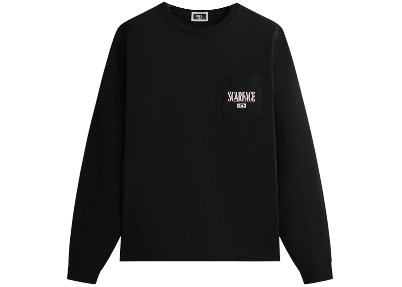 Kith x Scarface Statue Long Sleeve Pocket Tee Black -1
