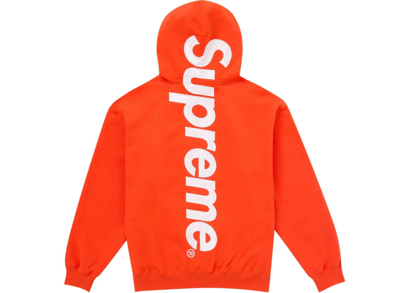 Supreme Satin Applique Hooded Sweatshirt FW24 Bright Orange -1