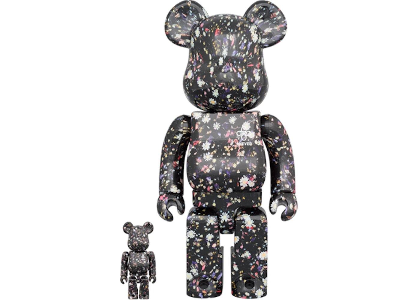 Bearbrick x Anever 100% & 400% Set Black -1